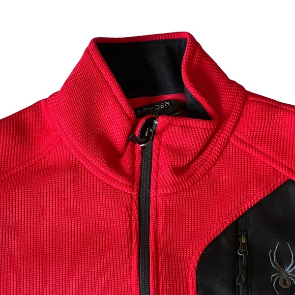 Spyder Bandit Full-zip Stryke Mens Jacket 71h64008-63 Racing Red Size Small - Picture 3 of 11